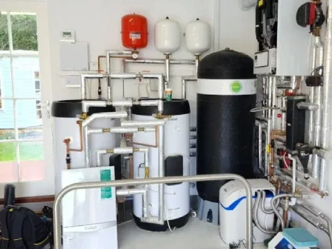 Commercial leak detection equipment set up for property investigation