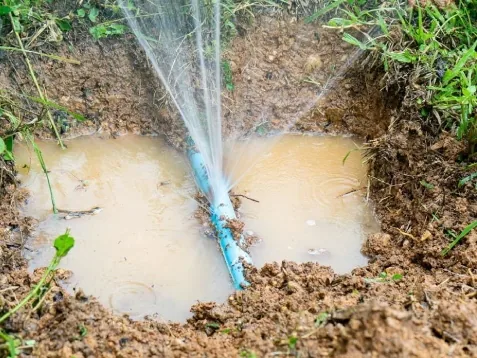 Mains water leak investigation using specialist detection equipment