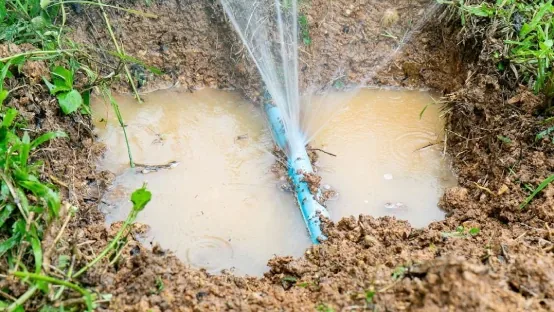Mains water leak detection equipment used during supply pipe investigation