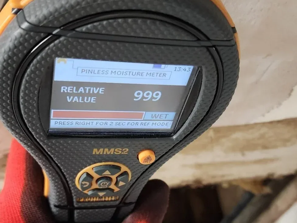 Moisture mapping used to assess water movement from hidden leaks