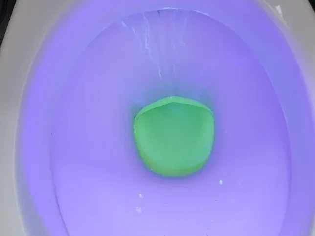 Dye testing around bathroom sanitary fittings during waste pipe leak investigation